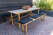Load image into Gallery viewer, MaximaVida picnic table set of cushions Havana black 55 x 27,5 x 5 cm - water repellent - 6 pieces

