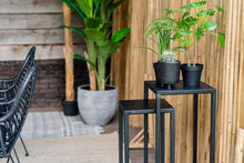 Load image into Gallery viewer, MaximaVida square plant table set Vancouver 79 cm black – 100 kg carrying capacity

