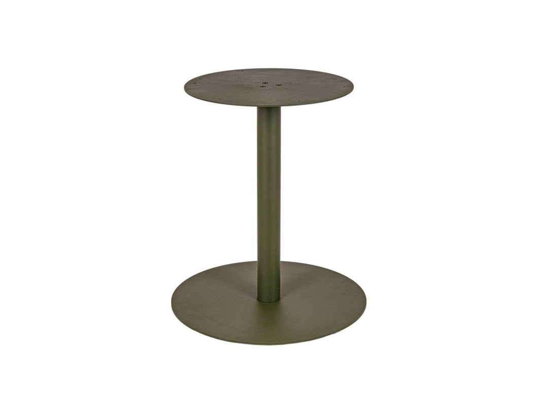 MaximaVida round metal table leg Portland olive green - extra heavy model 34 kilo