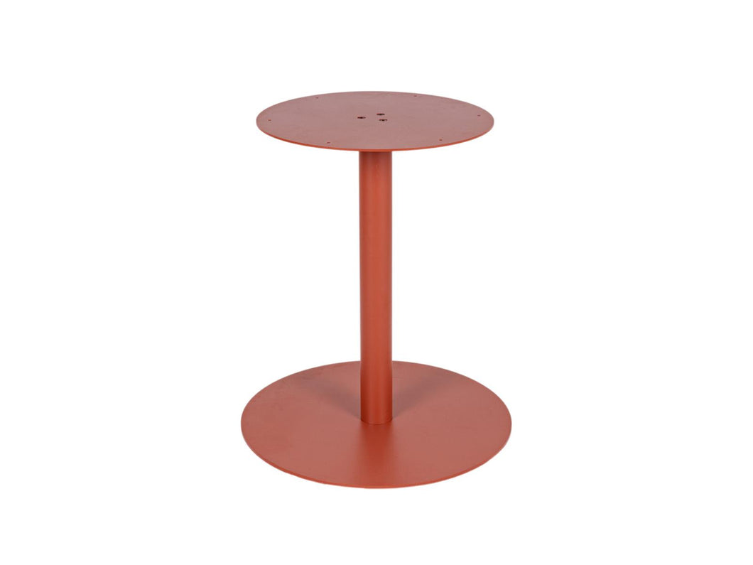 MaximaVida round metal table leg Portland rust brown - extra heavy model 34 kilo