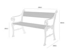 Lade das Bild in den Galerie-Viewer, MaximaVida Gusseisen Gartenbank Prinsengracht - 125 cm
