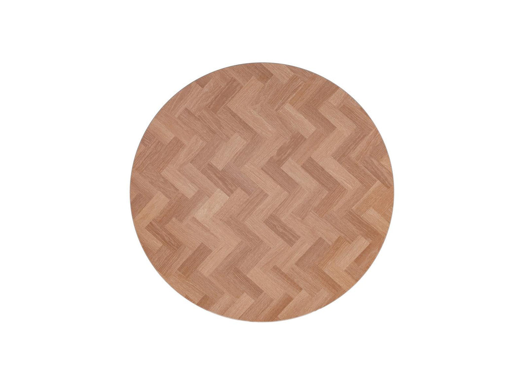 MaximaVida rond tafelblad Copenhagen 45 cm -  HPL fishbone look