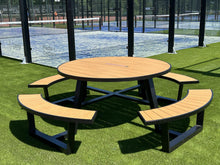 Load image into Gallery viewer, MaximaVida round aluminium picnic table Bermuda Ø 250 cm black
