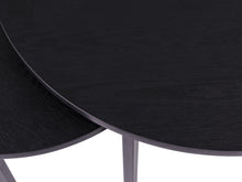 Load image into Gallery viewer, MaximaVida round coffee table set Chicago XL black 75 cm - pinewood veneer
