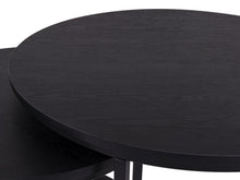 Load image into Gallery viewer, MaximaVida round set of table tops Chicago 58 cm and 75 cm black – A grade pinewood
