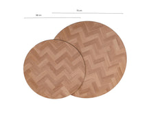Load image into Gallery viewer, MaximaVida round coffee table set Copenhagen XL 75 and 58 cm -  HPL herringbone look
