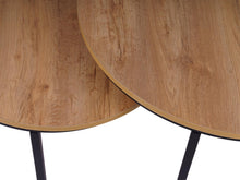 Load image into Gallery viewer, MaximaVida round coffee table set Kiev XL cm – rustic oak veneer
