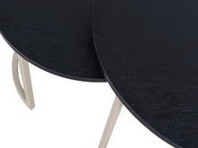 Load image into Gallery viewer, MaximaVida round coffee table set Chicago XL 75 cm ivory - pinewood veneer
