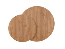Load image into Gallery viewer, MaximaVida round coffee table set Kiev 58 and 45 cm - rustic oak veneer

