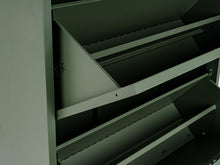 Load image into Gallery viewer, MaximaVida metal locker shoe cabinet Finn 25 x 80 x 125 cm olive green
