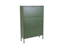Load image into Gallery viewer, MaximaVida metal locker shoe cabinet Finn 25 x 80 x 125 cm olive green

