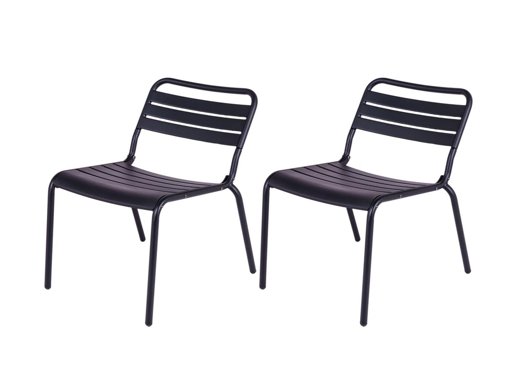 MaximaVida metal lounge chair Max XXL black - 2 pieces