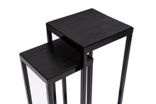 Load image into Gallery viewer, MaximaVida square plant table set Vancouver 79 cm black – 100 kg carrying capacity
