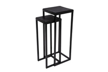 Load image into Gallery viewer, MaximaVida square plant table set Vancouver 79 cm black – 100 kg carrying capacity
