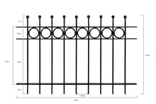Load image into Gallery viewer, MaximaVida metal garden fence Lichtenvoorde 80 x 122 cm black - hot-dip galvanised
