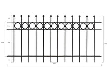 Load image into Gallery viewer, MaximaVida metal garden fence Lichtenvoorde 80 x 159 cm black - hot-dip galvanised
