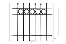 Load image into Gallery viewer, MaximaVida metal garden fence Lichtenvoorde 80 x 83 cm black - hot-dip galvanised
