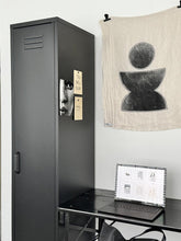 Lade das Bild in den Galerie-Viewer, MaximaVida Metallspind Finn schwarz 45 x 35 x 185 cm - Schmal
