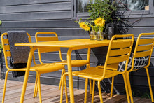 Load image into Gallery viewer, MaximaVida metal garden set Max yellow ochre 150 cm
