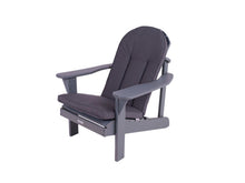 Load image into Gallery viewer, MaximaVida polywood Adirondack garden chair with footstool Montreal grey – the original
