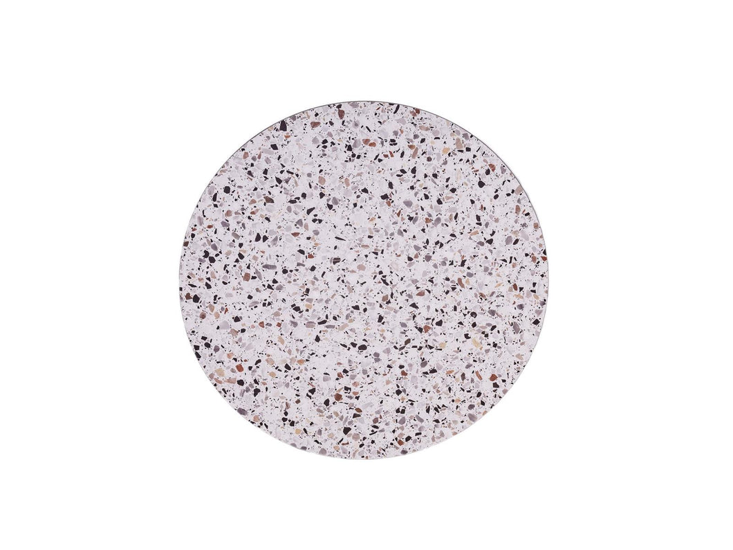 MaximaVida round table top Lucca 45 cm – HPL terrazzo look