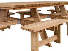 Afbeelding in Gallery-weergave laden, MaximaVida luxe houten picknicktafel Tallinn 300 cm - open instap

