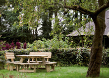 Load image into Gallery viewer, MaximaVida set of backrests 110 cm for square, round Tallinn picnic tables

