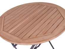 Lade das Bild in den Galerie-Viewer, MaximaVida Klappbarer runder Gartentisch Toscana Ø 70 cm - 100% FSC exzellentes Akazienholz
