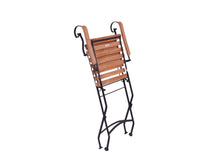 Load image into Gallery viewer, MaximaVida foldable rectangular acacia garden set Toscana 120 cm black - chairs with armrests
