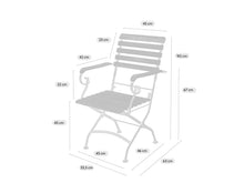 Load image into Gallery viewer, MaximaVida foldable garden chair Toscana with armrest rust brown 2 pieces
