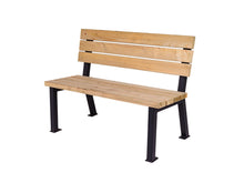 Load image into Gallery viewer, MaximaVida set of industrial bench legs New York black - including ground anchor
