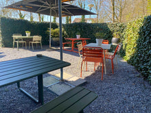 Load image into Gallery viewer, MaximaVida metal garden set Max ivory 150 cm 1 table with 2 chairs and 1 bench
