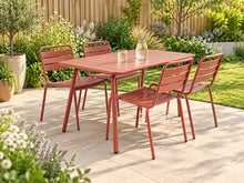 Load image into Gallery viewer, MaximaVida Max Terracotta 150 cm metal garden set
