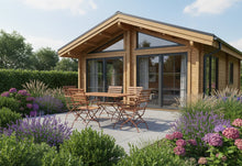 Afbeelding in Gallery-weergave laden, MaximaVida inklapbare acacia tuinset Toscana 120 cm roestbruin - stoelen met armleuning
