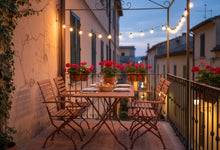Afbeelding in Gallery-weergave laden, MaximaVida inklapbare acacia tuinset Toscana 120 cm roestbruin - stoelen met armleuning
