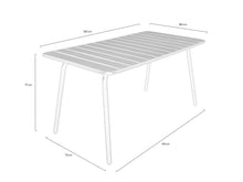 Lade das Bild in den Galerie-Viewer, MaximaVida Gartentisch aus Metall 150 x 80 cm Terrakotta
