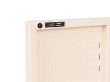 Load image into Gallery viewer, MaximaVida metal TV locker cabinet Finn 100 x 40 x 64 ivory - 1 shelf
