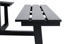 Load image into Gallery viewer, MaximaVida square aluminium picnic table Dex 215 cm black – easy entry
