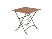 Afbeelding in Gallery-weergave laden, MaximaVida inklapbare vierkante acacia bistroset Toscana 70 cm olijfgroen - zonder armleuning
