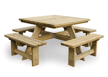 Load image into Gallery viewer, MaximaVida heavy duty garden cover Londen for square and round picnic table black
