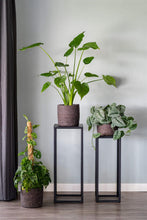 Load image into Gallery viewer, MaximaVida square plant table set Vancouver 79 cm black – 100 kg carrying capacity
