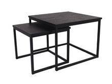 Load image into Gallery viewer, MaximaVida luxurious square coffee table set Chicago black – a-grade pinewood
