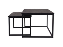 Load image into Gallery viewer, MaximaVida luxurious square coffee table set Chicago black – a-grade pinewood
