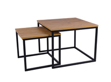 Load image into Gallery viewer, MaximaVida set of square table tops Kiev 60 cm – rustic oak veneer

