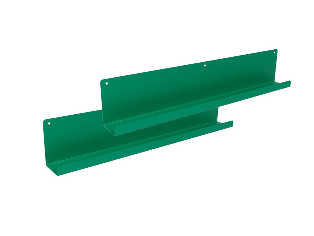MaximaVida shelf 80 x 9 x 15 cm emerald green - 2 pieces