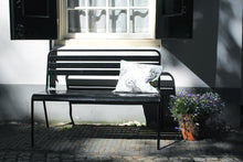 Load image into Gallery viewer, MaximaVida metal garden bench Max Black 120 cm
