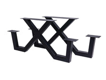 Load image into Gallery viewer, MaximaVida metal picnic table frame New York black coated – box per 2 pieces
