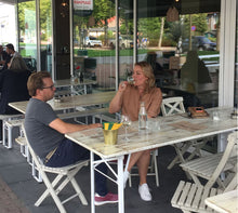 Load image into Gallery viewer, MaximaVida foldable picnic table Berlin 200 x 70 cm whitewash - FSC certified
