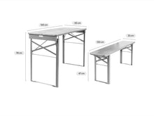 Load image into Gallery viewer, MaximaVida foldable picnic set Berlin 120 cm olive green - FSC certified
