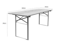 Load image into Gallery viewer, MaximaVida foldable picnic table Berlin 200 x 70 cm black - FSC certified
